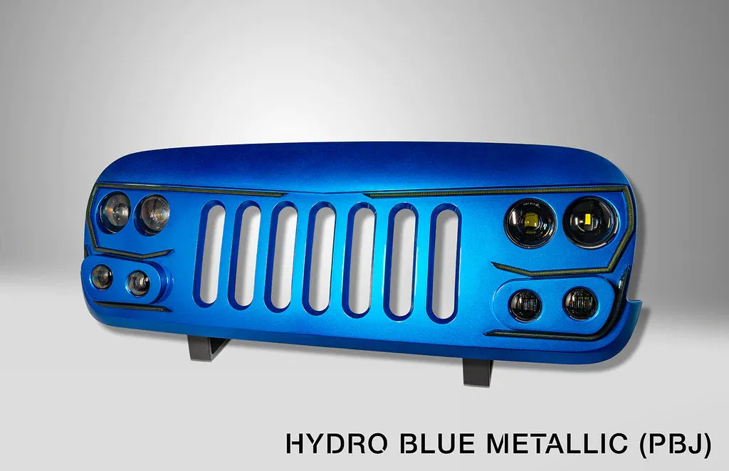 2007-2017 Jeep JK VECTOR Grille and Headlights Colormatched