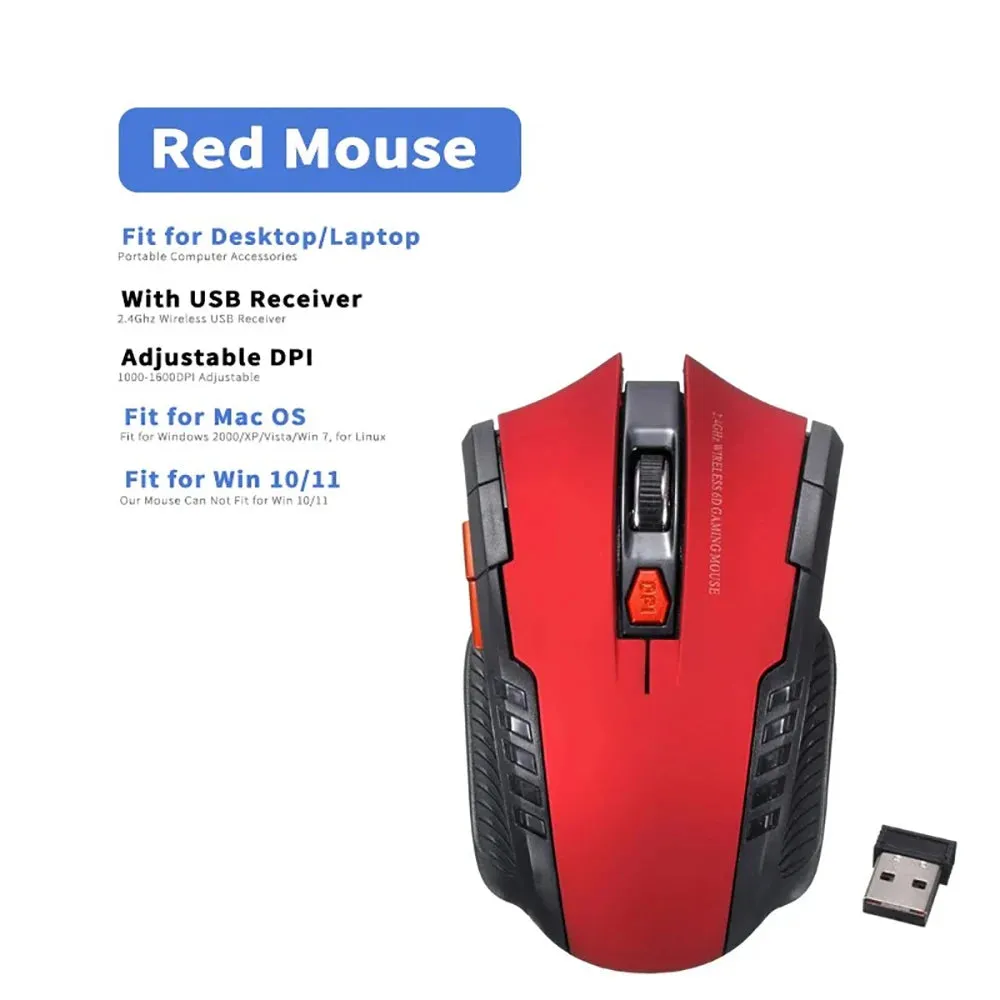 2.4GHz Wireless Mouse-2000DPI 6 Optical Gaming Mouse