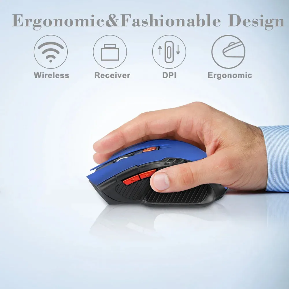 2.4GHz Wireless Optical Mouse with USB Receiver