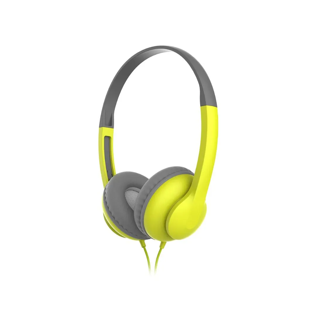 3.5mm Color Blocking Wired Headset  Model: 22P10(Gray & Yellow)
