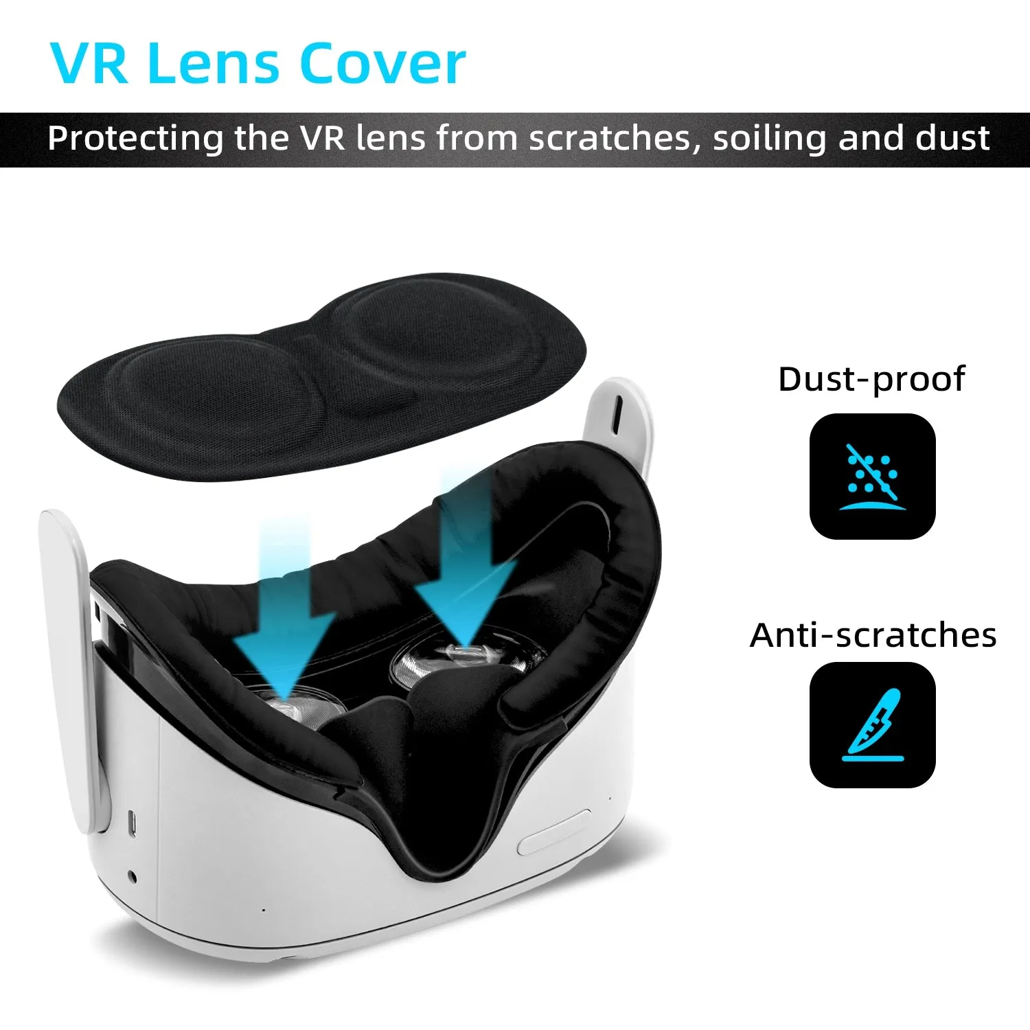6 In 1 PU Leather Face & Nose Cover Pad Accessories for Oculus Quest 2