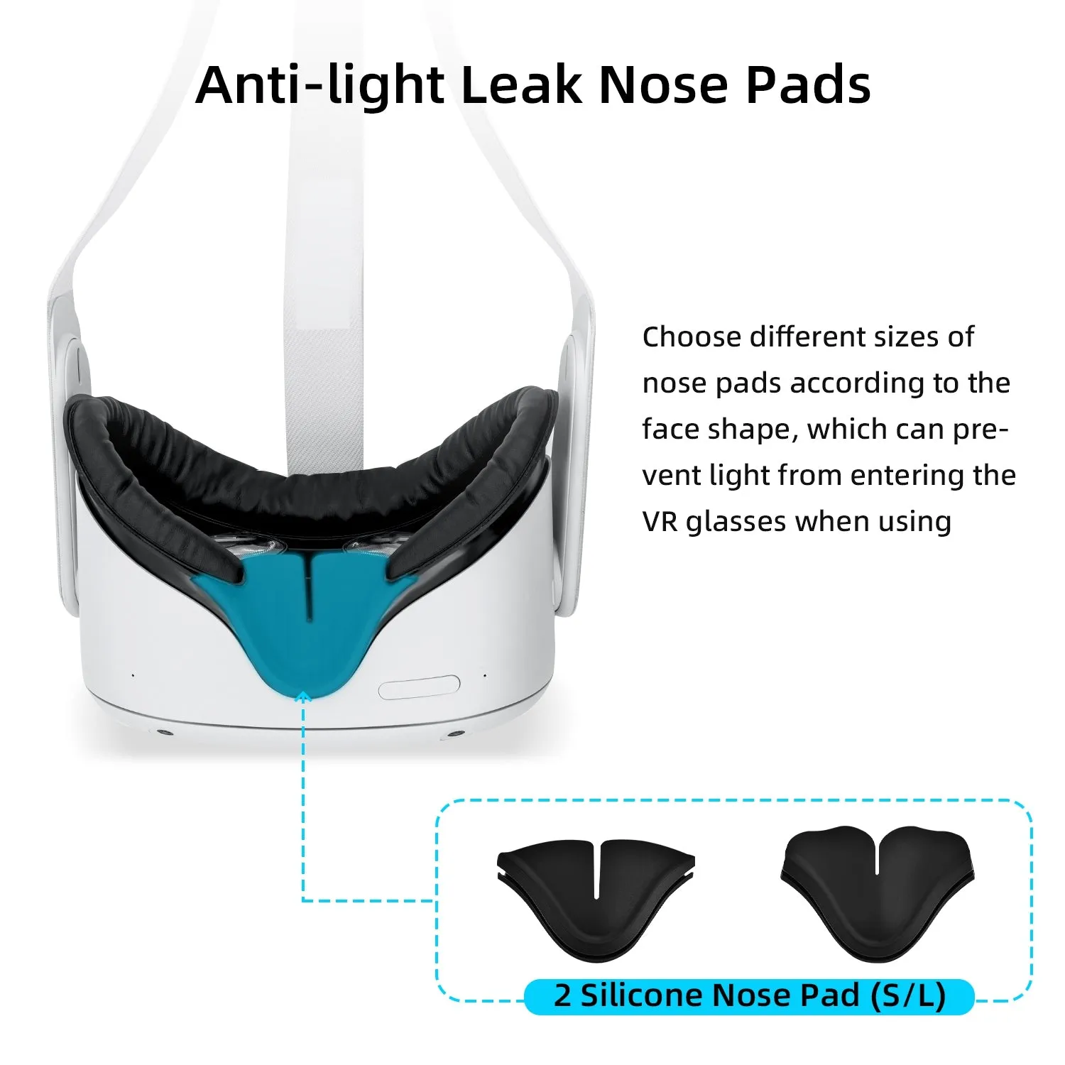 6 In 1 PU Leather Face & Nose Cover Pad Accessories for Oculus Quest 2