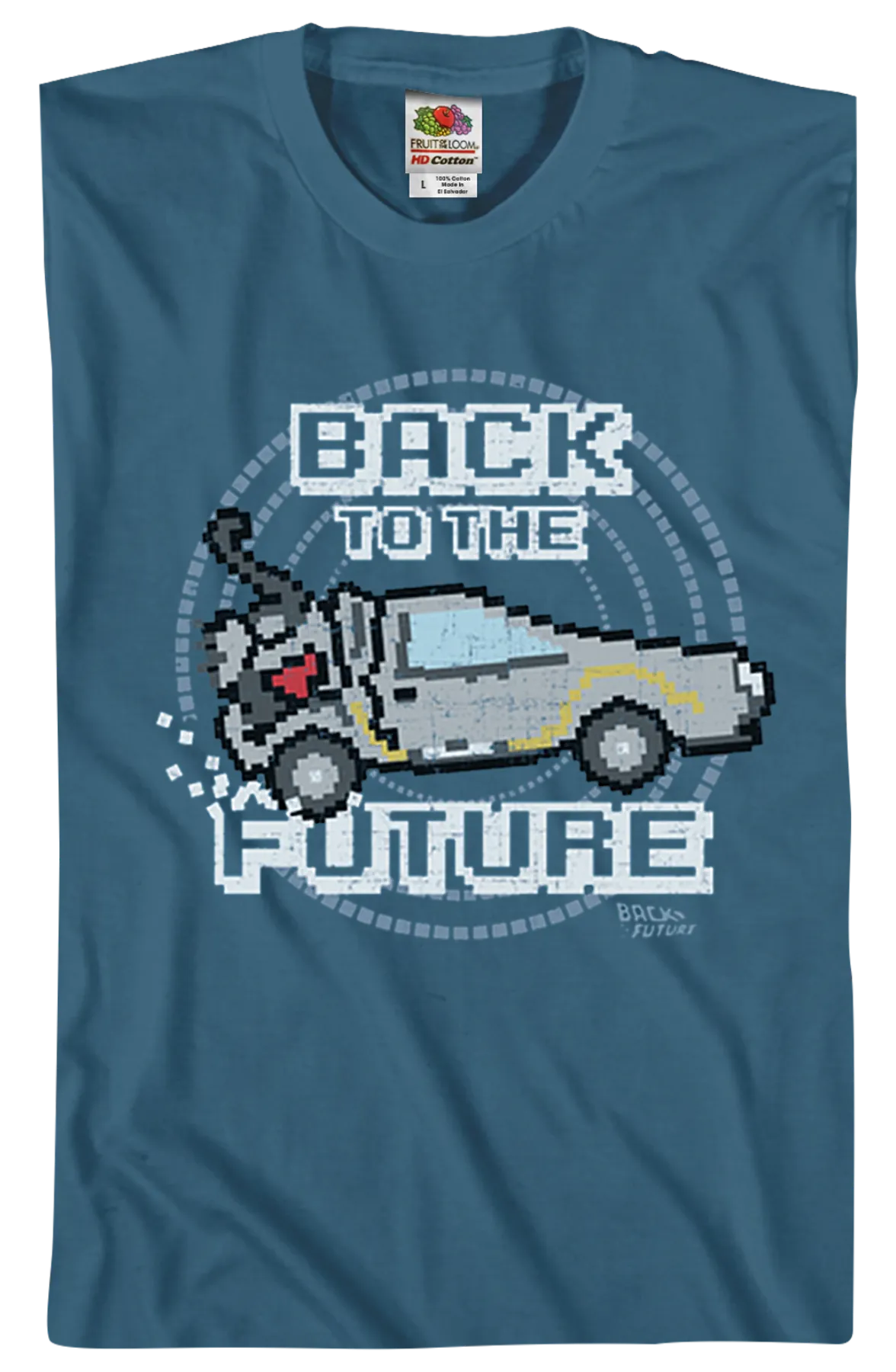 8-Bit DeLorean Back To The Future T-Shirt