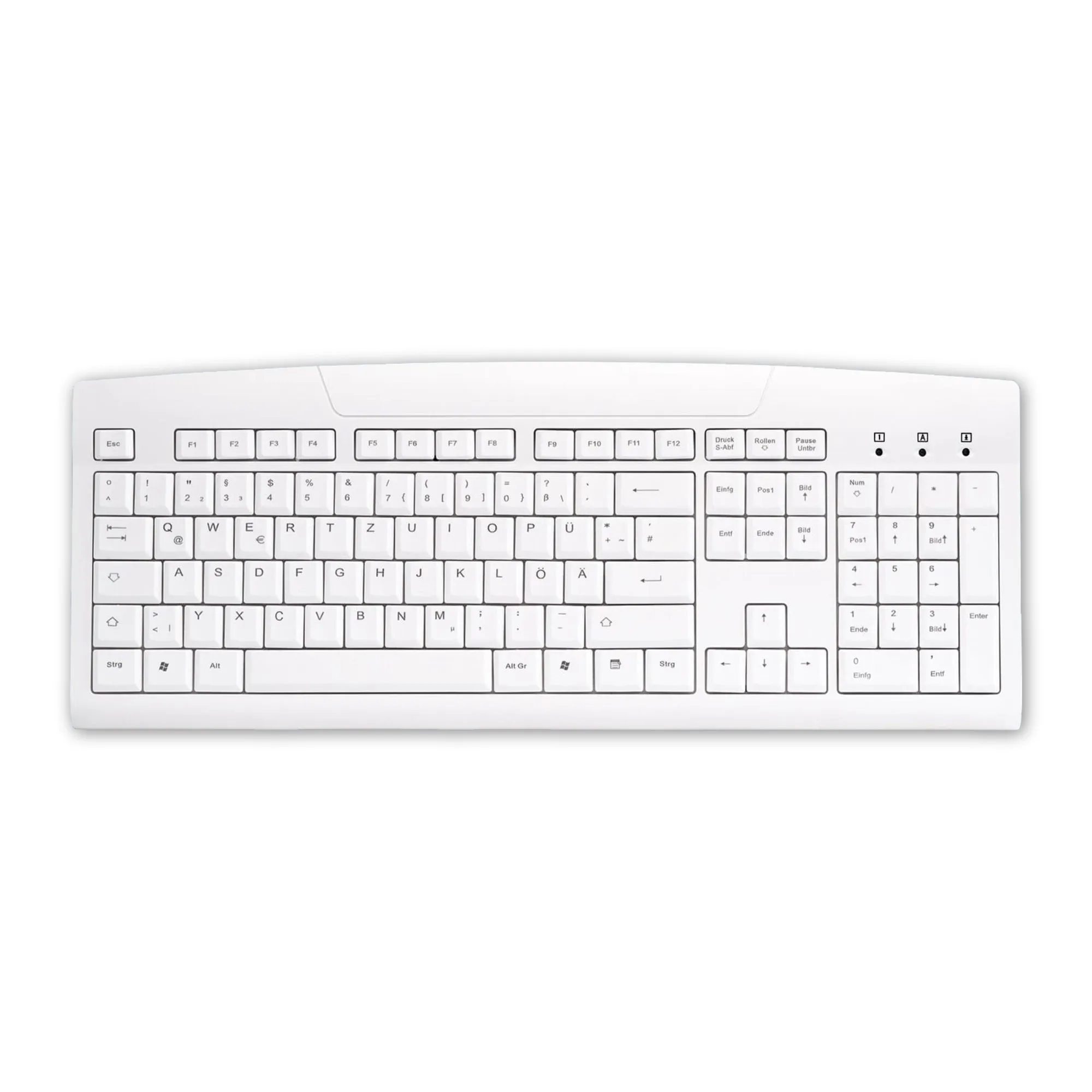 Active Key AK-8000 Washable Keyboard in White - Wired