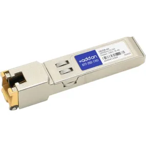AddOn 4-Pack of HP C8S75B Compatible TAA Compliant 10/100/1000Base-TX SFP Transceiver (Copper, 100m, RJ-45) C8S75B-AO