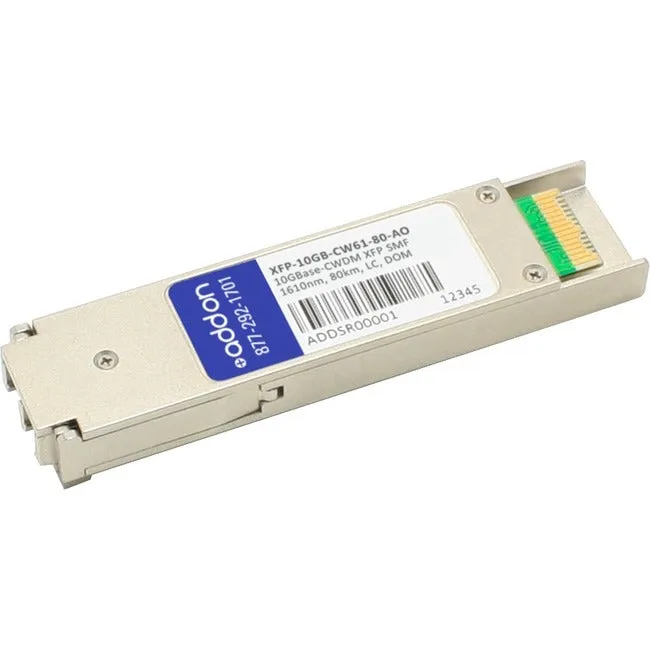 Addon Msa And Taa Compliant 10Gbase-Cwdm Xfp Transceiver (Smf, 1610Nm, 80Km, Lc, Dom)
