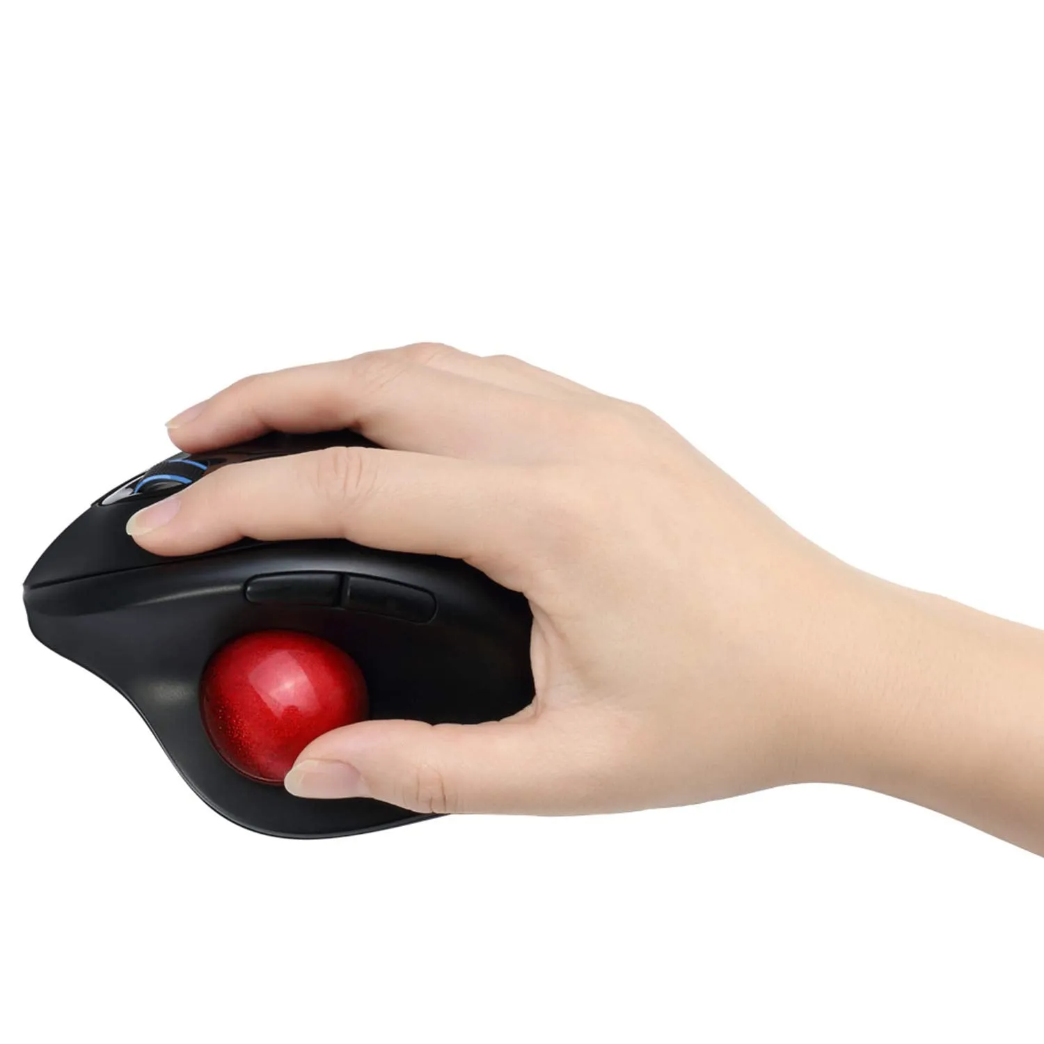 Adesso iMouse T30 Wireless Ergonomic Thumb Trackball Mouse with Nano USB Receiver, Programmable 7 Button Design, and 5 Level DPI Switch
