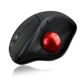 Adesso iMouse T30 Wireless Ergonomic Thumb Trackball Mouse with Nano USB Receiver, Programmable 7 Button Design, and 5 Level DPI Switch