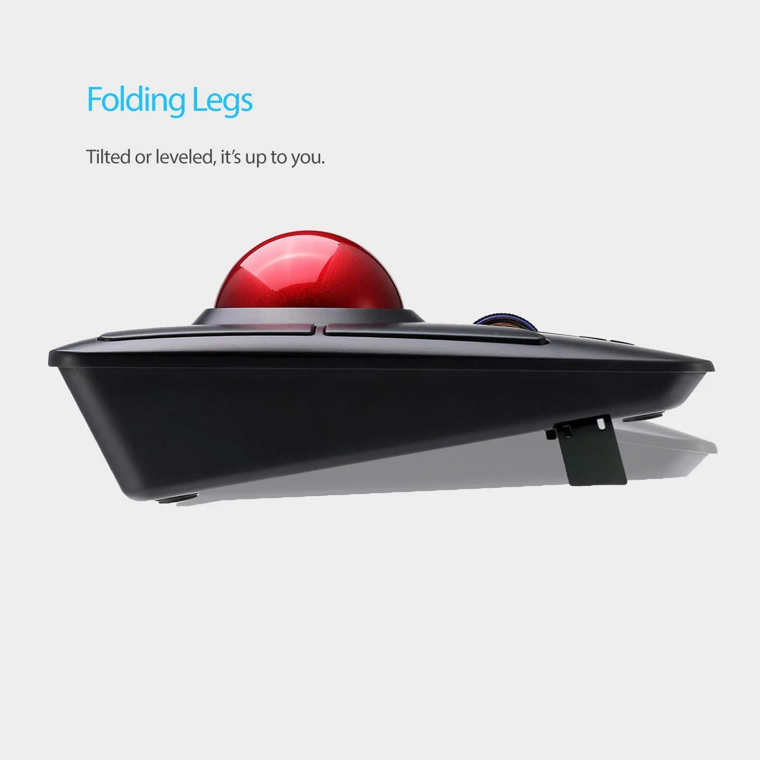 Adesso iMouse T50 Wireless Ergonomic Finger Trackball Mouse with Nano USB Receiver, Programmable 7 Button Design, and 5 Level DPI Switch, for Left and Right Hand