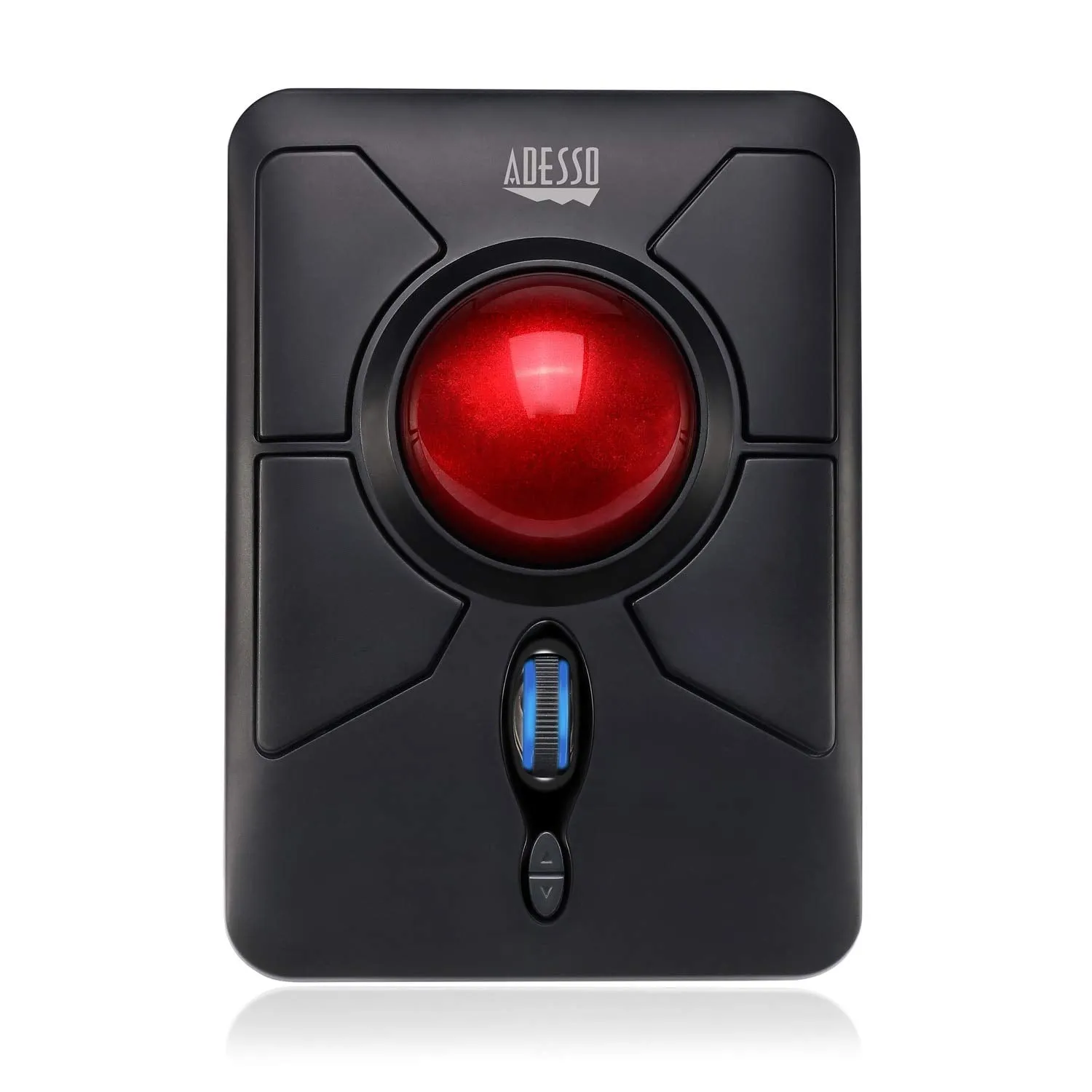Adesso iMouse T50 Wireless Ergonomic Finger Trackball Mouse with Nano USB Receiver, Programmable 7 Button Design, and 5 Level DPI Switch, for Left and Right Hand