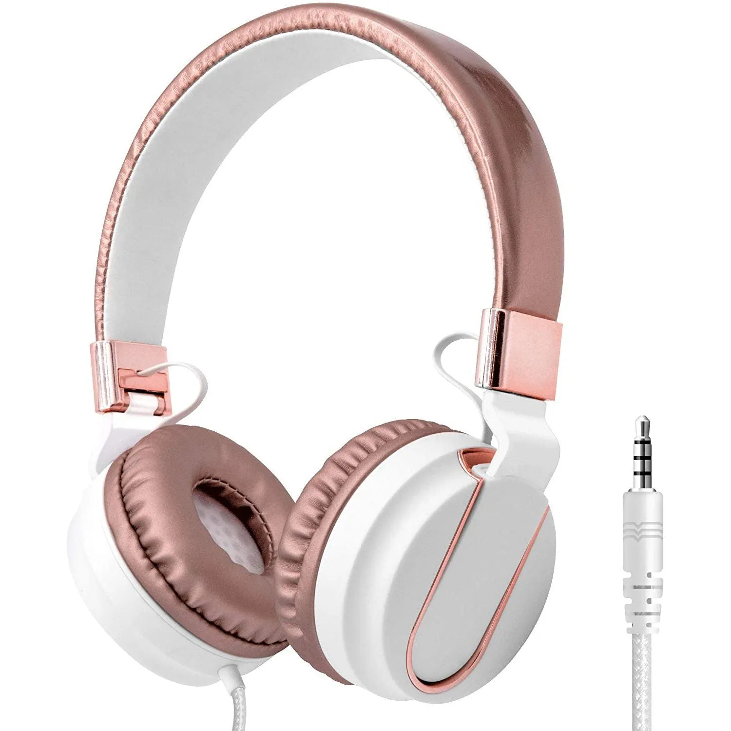 Adjustable Headband On-Ear Headphones with Built-in Mic