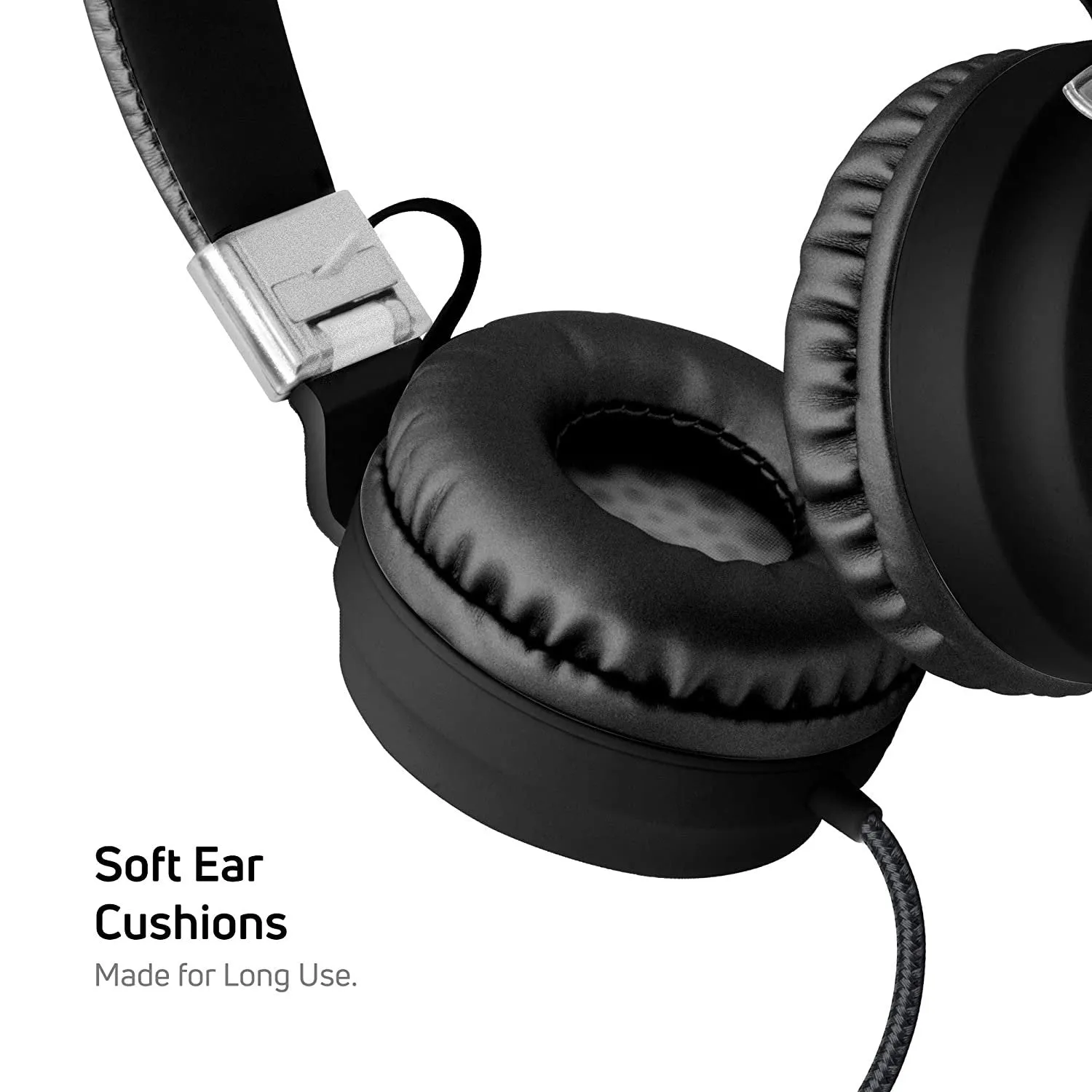 Adjustable Headband On-Ear Headphones with Built-in Mic