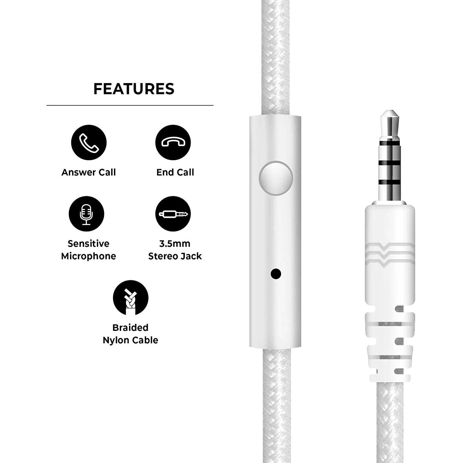 Adjustable Headband On-Ear Headphones with Built-in Mic