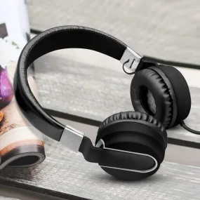 Adjustable Headband On-Ear Headphones with Built-in Mic