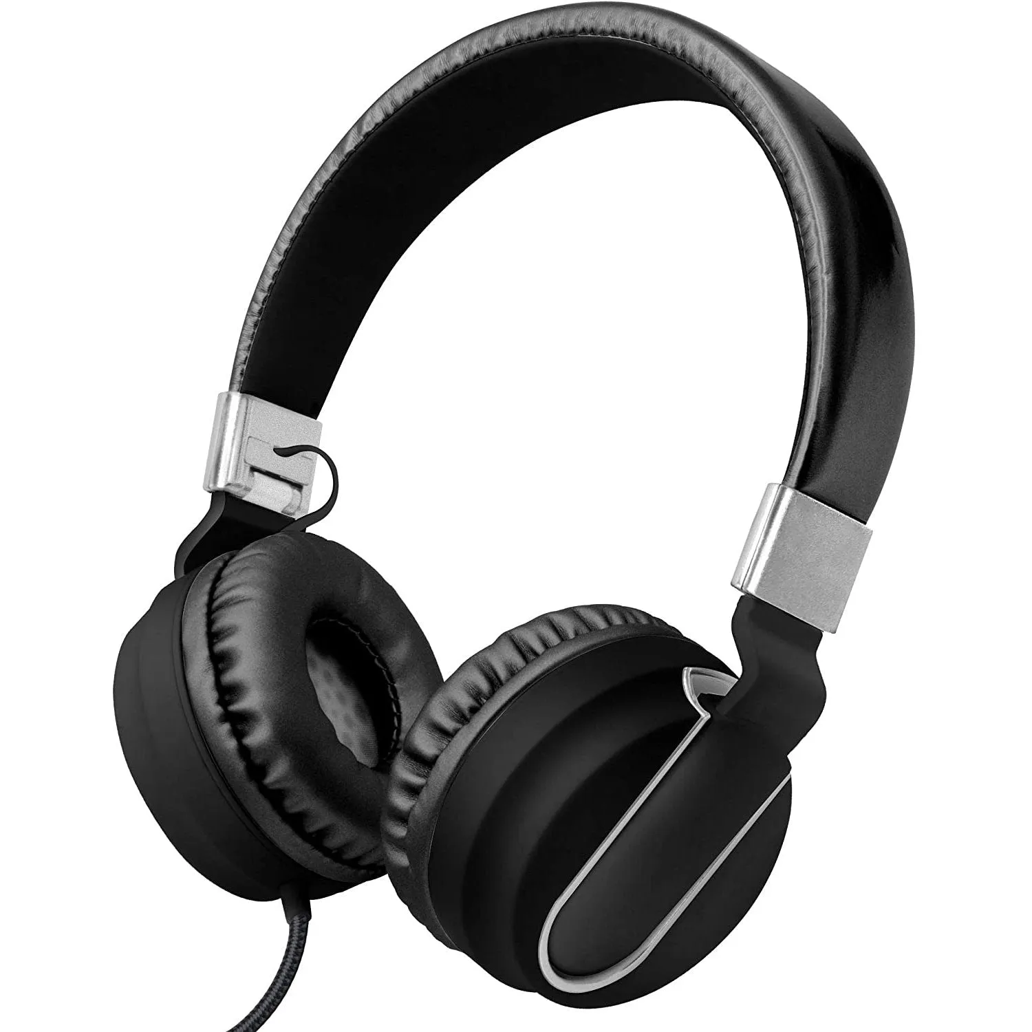 Adjustable Headband On-Ear Headphones with Built-in Mic