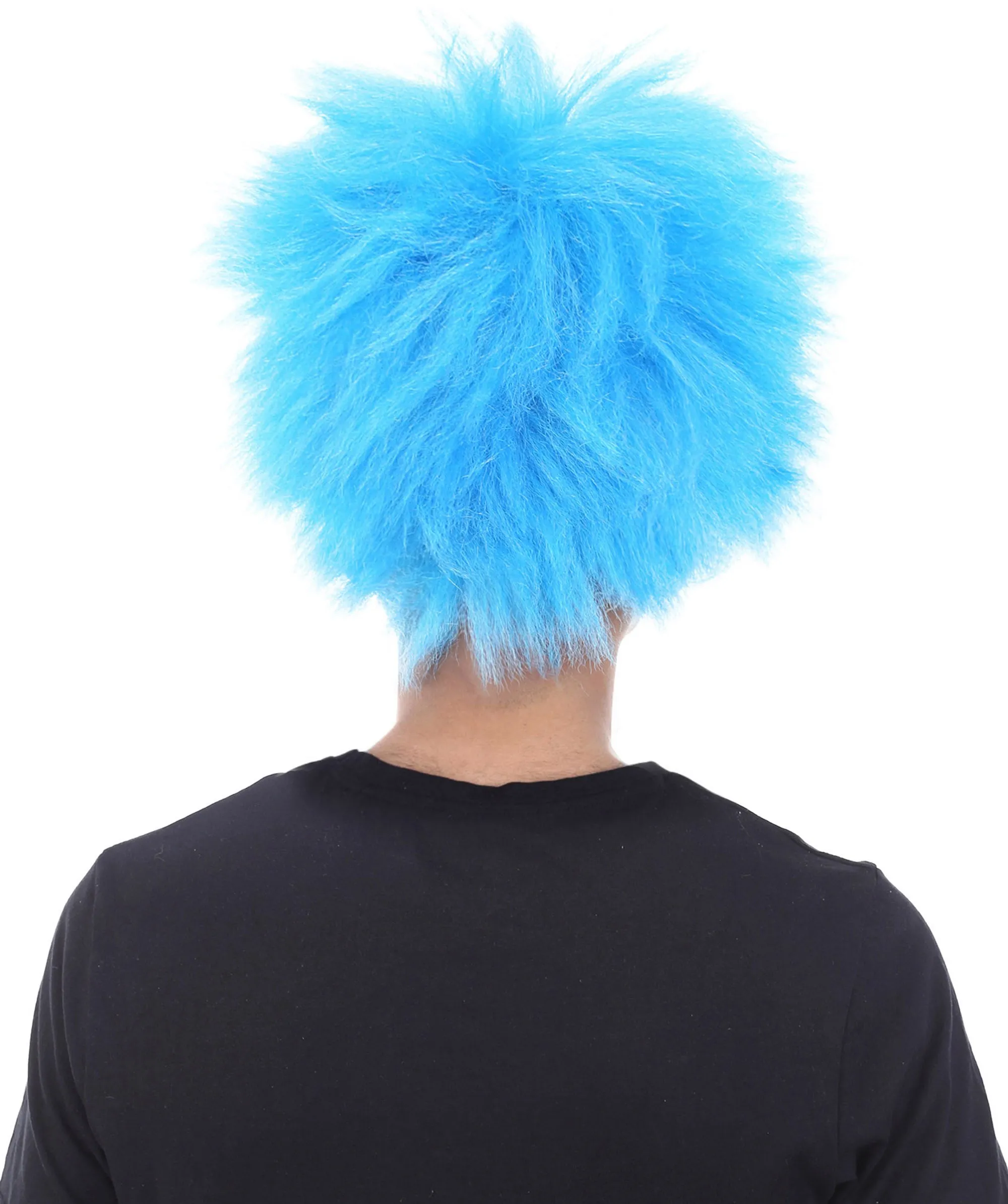 Adult Men Blue Wig Spiky Hair perfect for Halloween| Premium Breathable Capless Cap