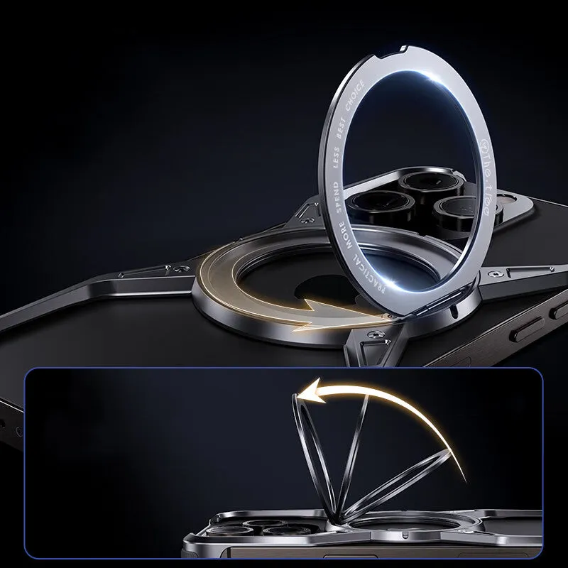 Armor King Alien X Frame MagSafe Pivot Ring Stand Air Cushion Case Cover