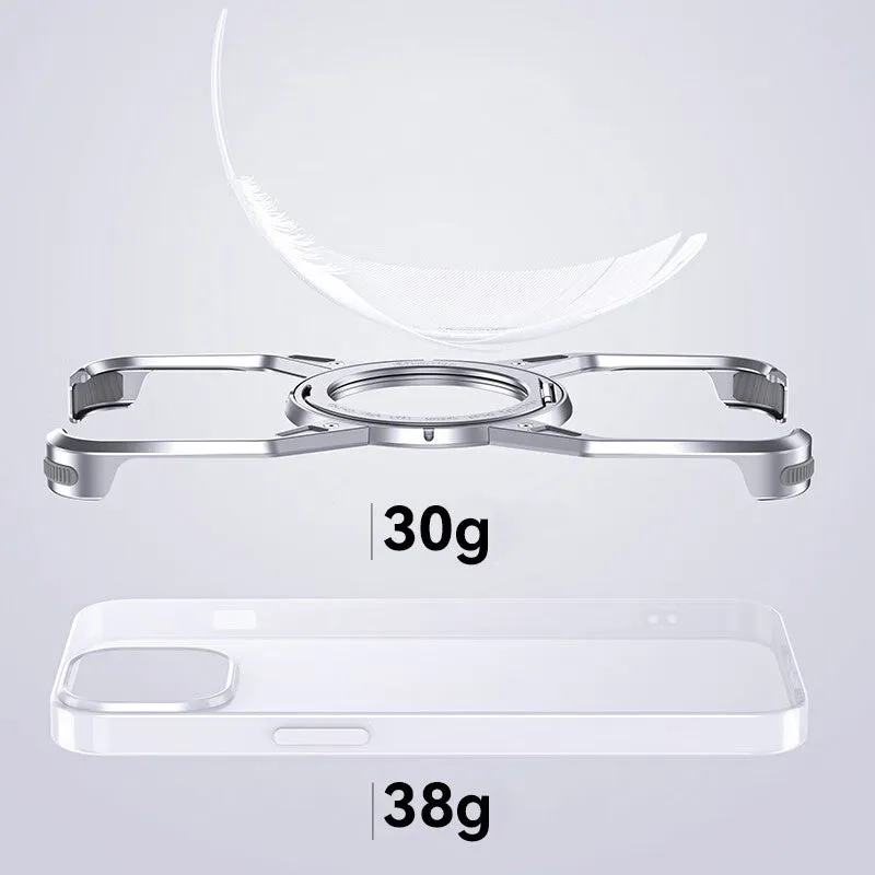Armor King Alien X Frame MagSafe Pivot Ring Stand Air Cushion Case Cover