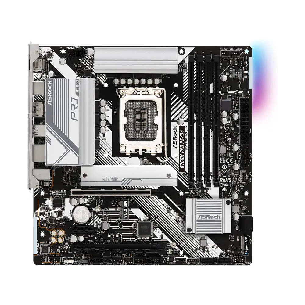 Certainly! Here’s an optimized title for the e-commerce product:

**ASRock B760M Pro RS/D4 Micro ATX Motherboard - High-Performance DDR4 Gaming and Productivity Board**