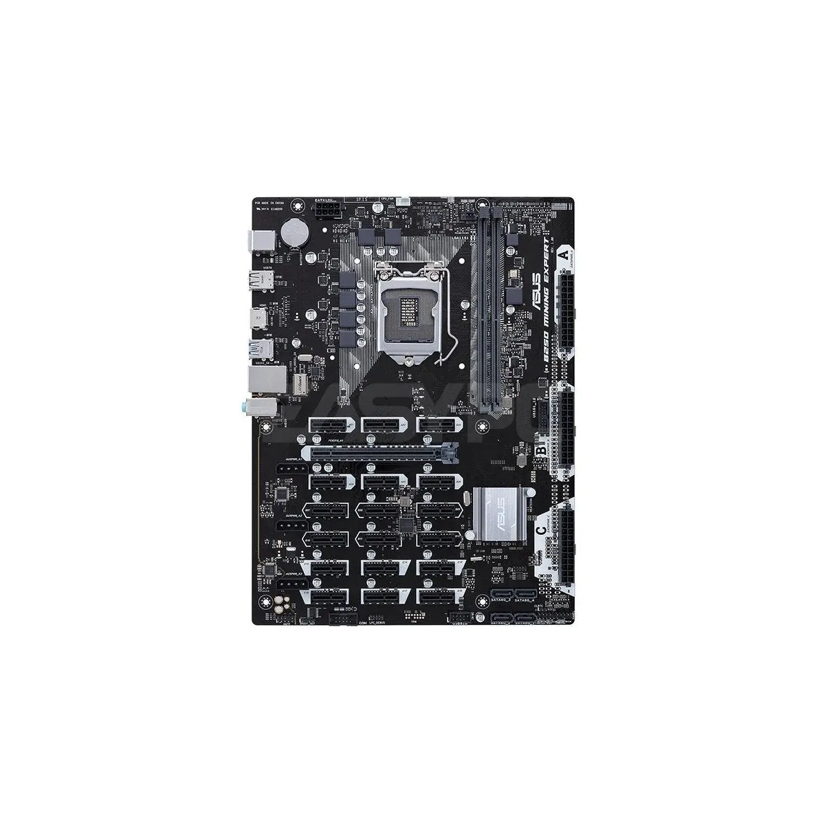 Asus  B250  Mining Expert Motherboard Socket 1151 Ddr4 with 19 PCIe slots, Triple-ATX12V power delivery, voltage-stabilization capacitors, and mining mode design Gaming Motherboard