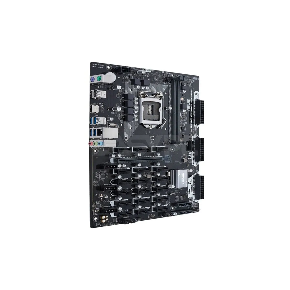Asus  B250  Mining Expert Motherboard Socket 1151 Ddr4 with 19 PCIe slots, Triple-ATX12V power delivery, voltage-stabilization capacitors, and mining mode design Gaming Motherboard