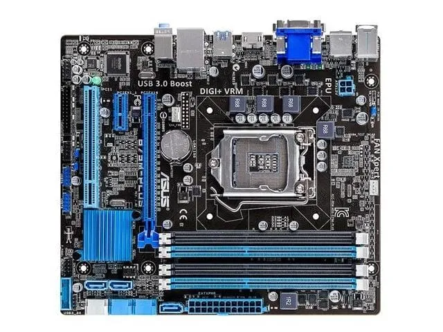 ASUS B75M-PLUS Motherboard B75 1155 socket micro-ATX USB3.0 DDR3 HDMI 4 memory slots