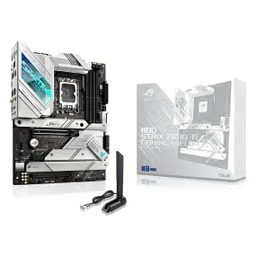 Asus ROG Strix Z690-A Gaming WIFI D4 Motherboard designed to support latest 12th Gen Intel CPU's with LGA 1700 socket, Pentium Gold and Celeron Processors.