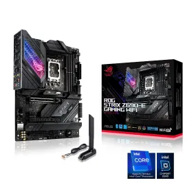 Asus ROG Strix Z690-E Gaming WIFI Motherboard support latest 12th Gen Intel CPU's with LGA 1700 socket, Pentium Gold and Celeron Processors.
