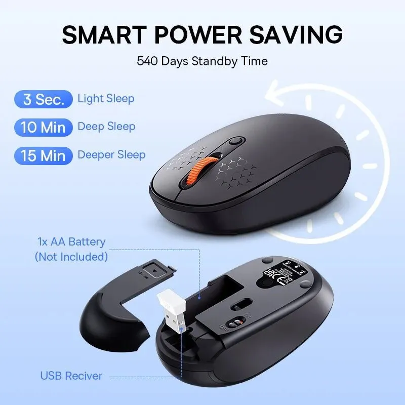 Best Buy Wireless Mouse | Baseus F01B-Mouse Bluetooth 5.0 Mouse 1600 DPI Silent