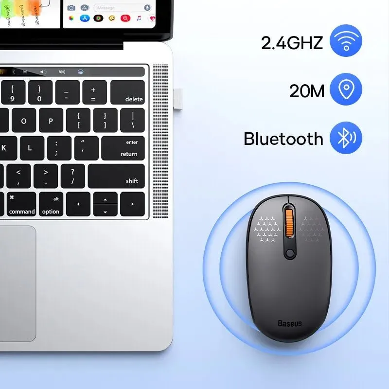 Best Buy Wireless Mouse | Baseus F01B-Mouse Bluetooth 5.0 Mouse 1600 DPI Silent