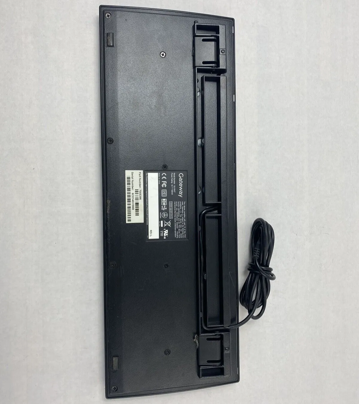 Black Gateway KU-0447 USB Wired PC Computer Keyboard Tested