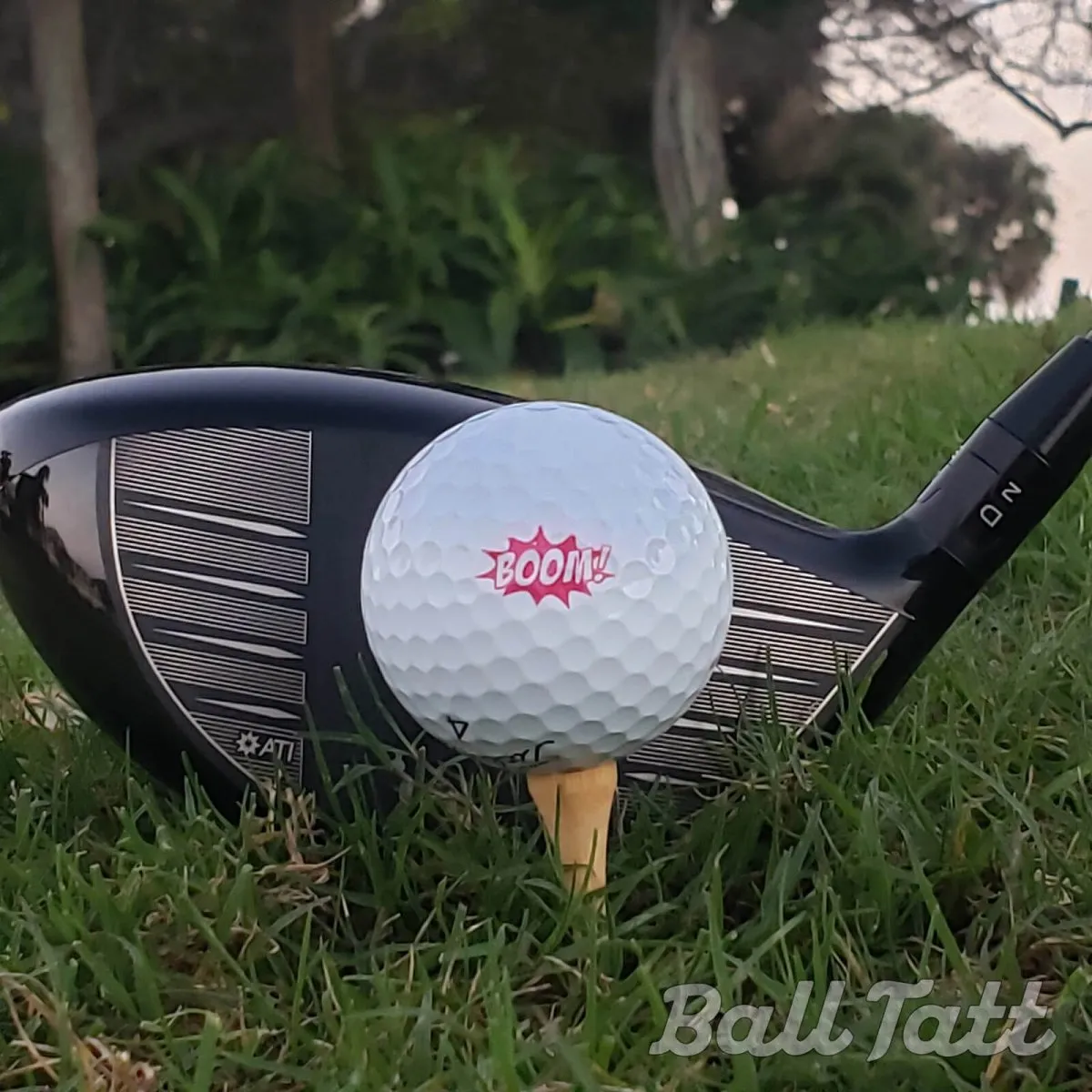 Boom Golf Ball Stamp