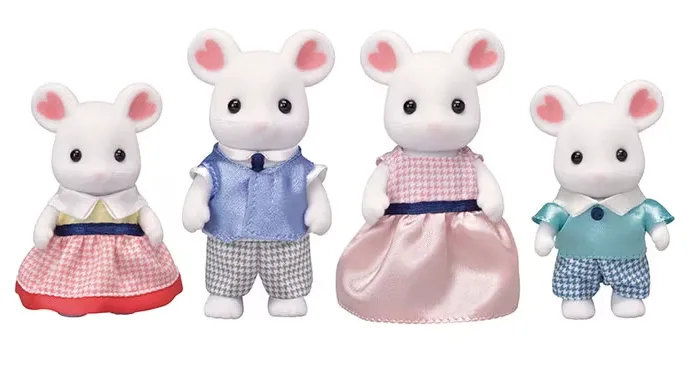 Calico Critters Marshmallow Mouse Family