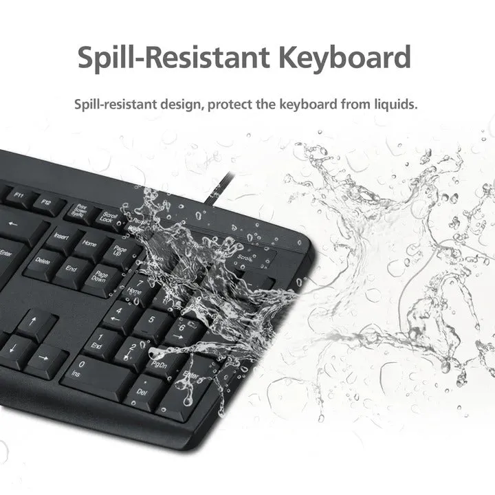 Classic Wired Keyboard and Mouse Combo