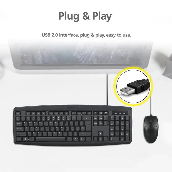 Classic Wired Keyboard and Mouse Combo