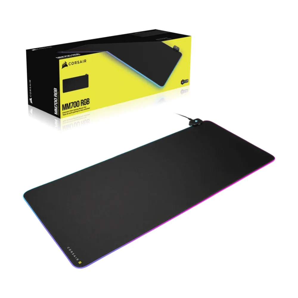 Corsair MM700 RGB Extended Gaming Mouse Pad, Black