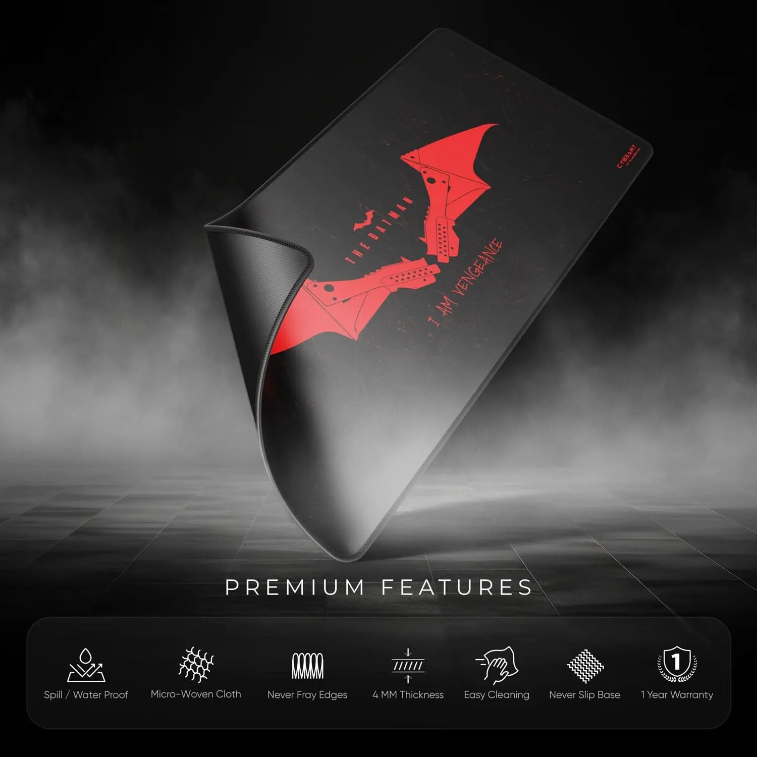 CYBEART THE BATMAN GAMING MOUSE PAD RAPID SERIES 450 MM (L)