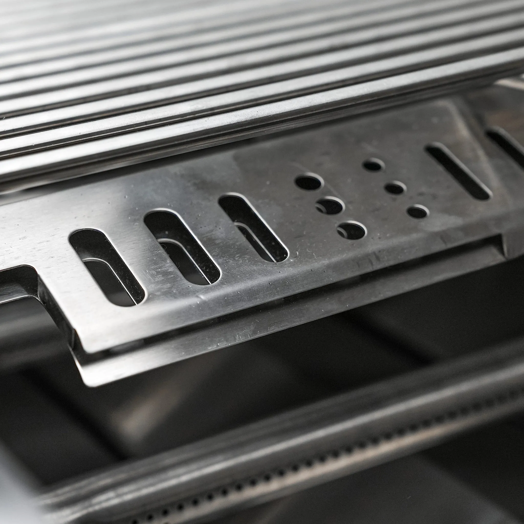 Deluxe 6-Burner 45 Degree Corners with Side Burner and Rotisserie Kit Black Stainless Steel Natural Gas BBQ Island Grill - MAi805-BSS45C by Mont Alpi