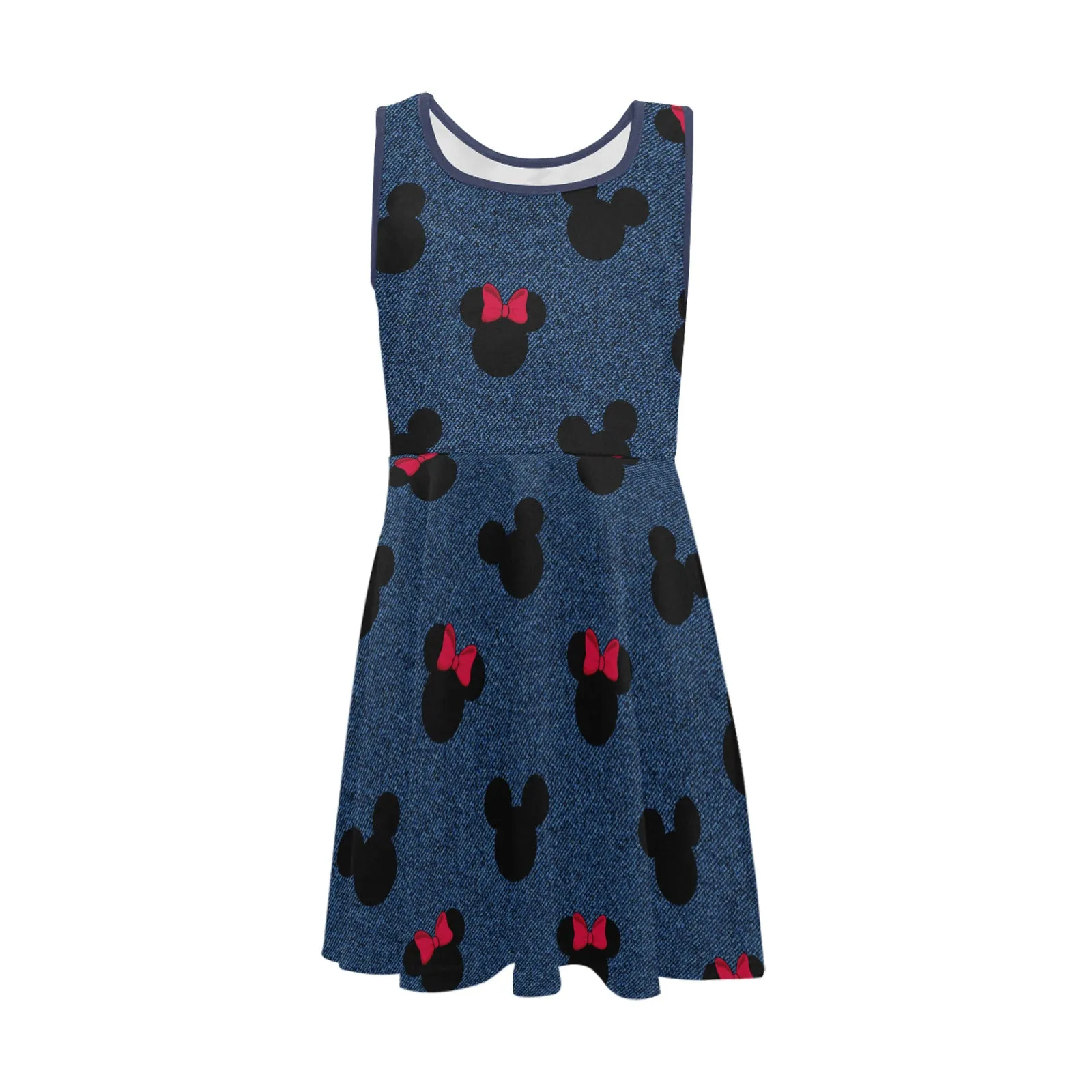 Denim Mice Girls' Sleeveless Sundress