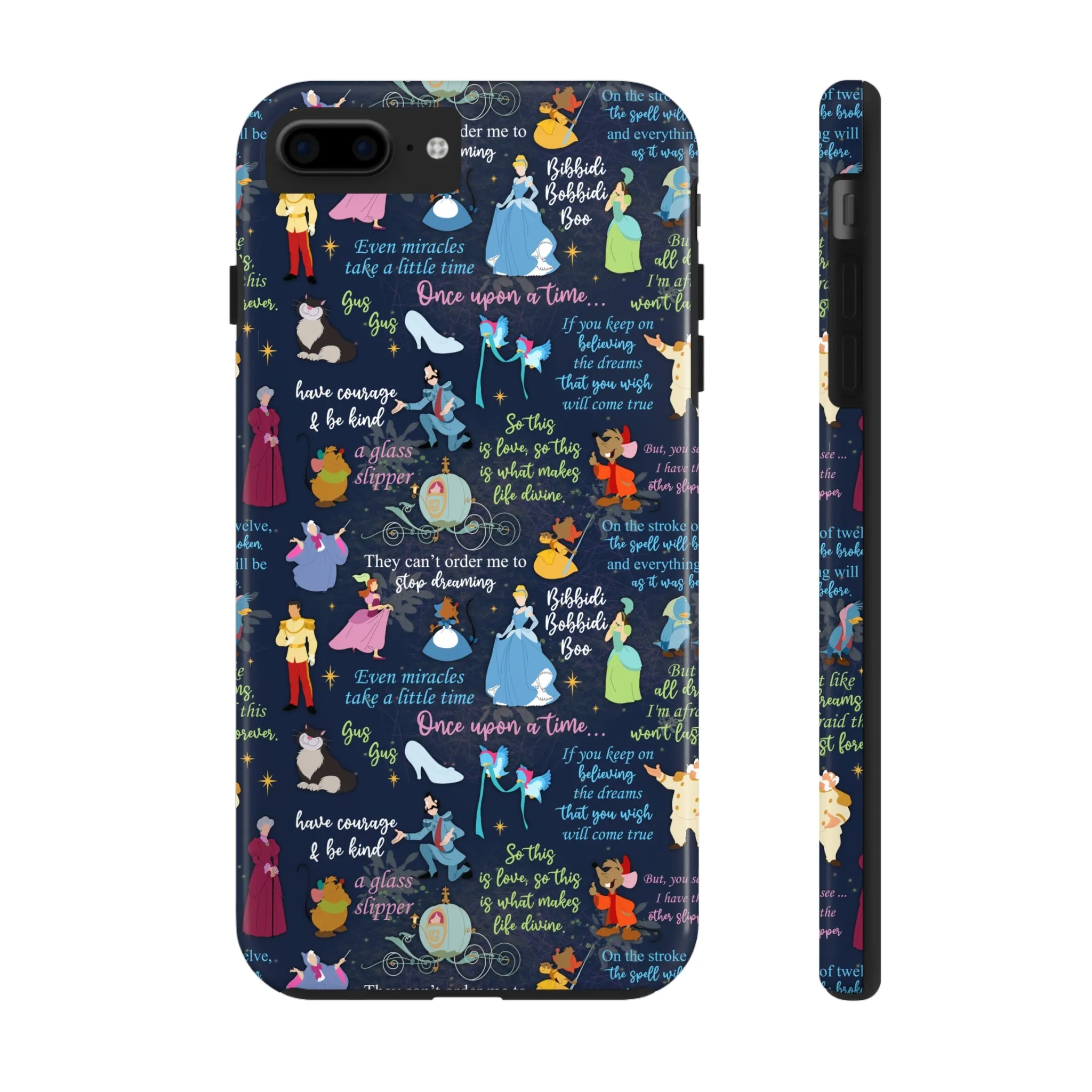 Disney Cinderella Princess Phone Case Disneyland World Magic Kingdom Gift Inspired Fan Art Iphone Quotes Gus Mice Slipper Fairy Godmother