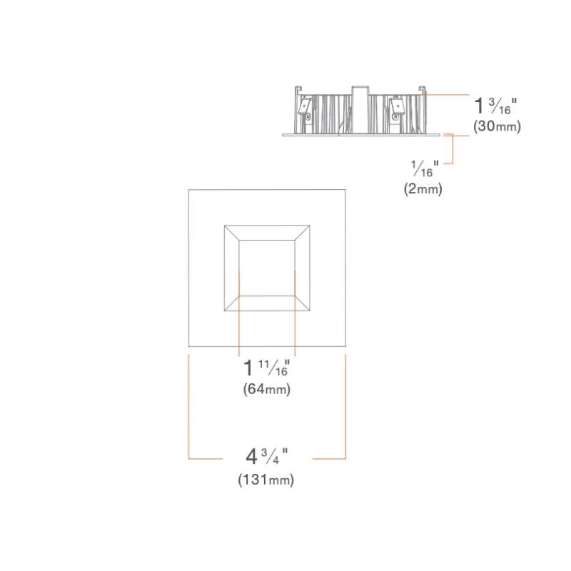 DMF M4TRC M Series 4" Round to Square Conversion Trim
