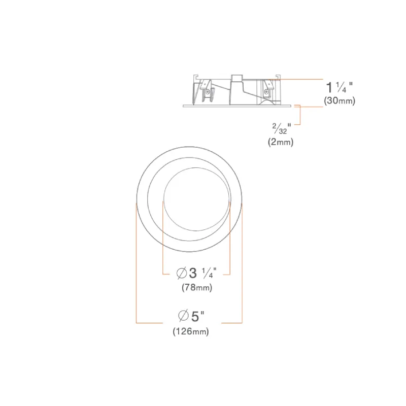 DMF M4TRL M Series 4" Round Wall Wash Trim