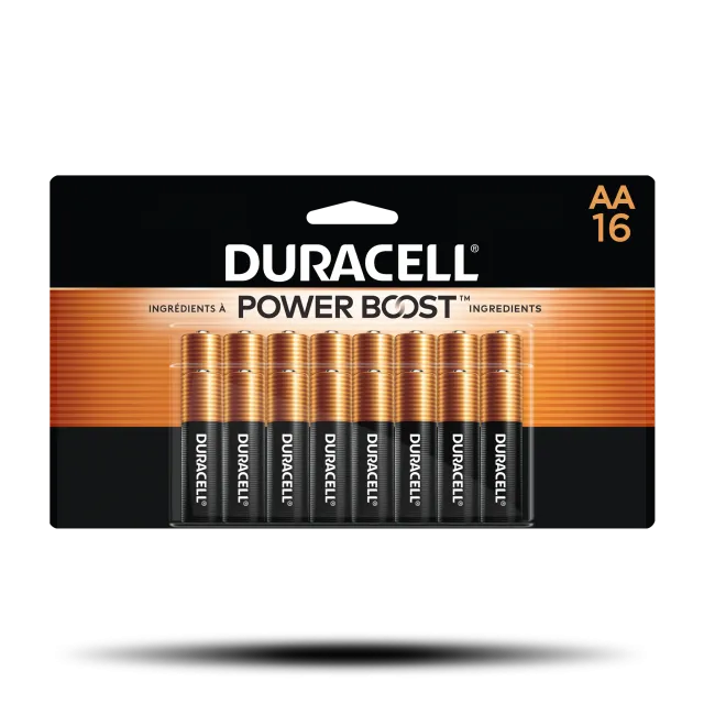 Durable Duracell Coppertop AA Long-Lasting Alkaline Batteries