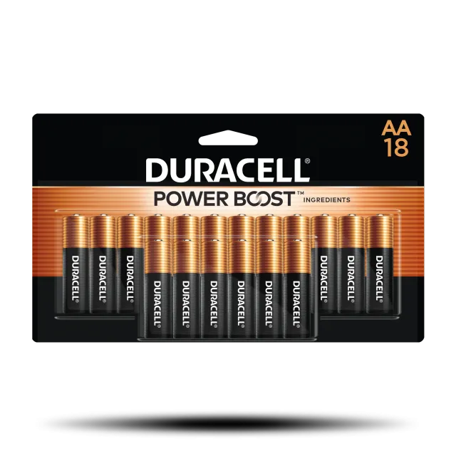 Durable Duracell Coppertop AA Long-Lasting Alkaline Batteries
