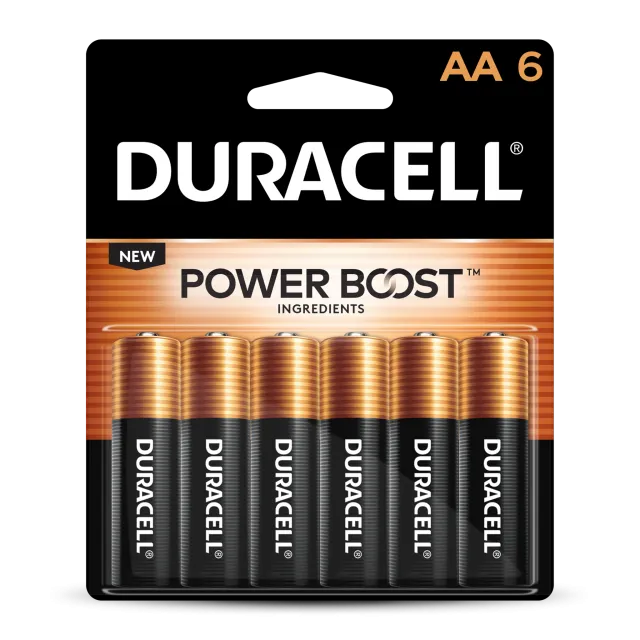 Durable Duracell Coppertop AA Long-Lasting Alkaline Batteries