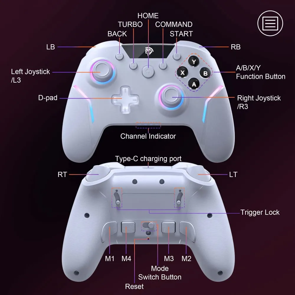 EasySMX® X20 Multiplatform Gaming Controller with Trigger Lock And Hall Effect Sensors