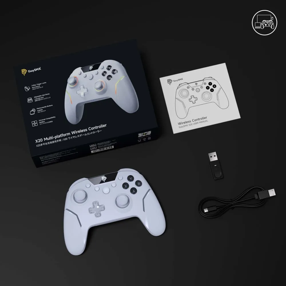 EasySMX® X20 Multiplatform Gaming Controller with Trigger Lock And Hall Effect Sensors