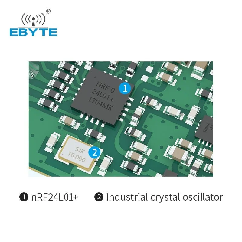 EBYTE E01-2G4M27D nRF24L01 PA LNA nRF24L01P 2.4GHz Module 27dBm Wireless Transceiver Module Long Distance Small Size for Smart Home