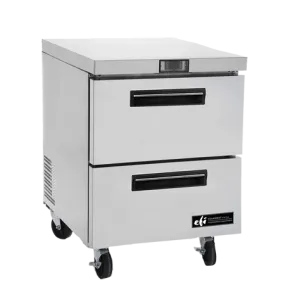 EFI CUDW2-27VC 27" 2-Drawer Stainless Steel Undercounter Refrigerator - 6.5 Cu. Ft.