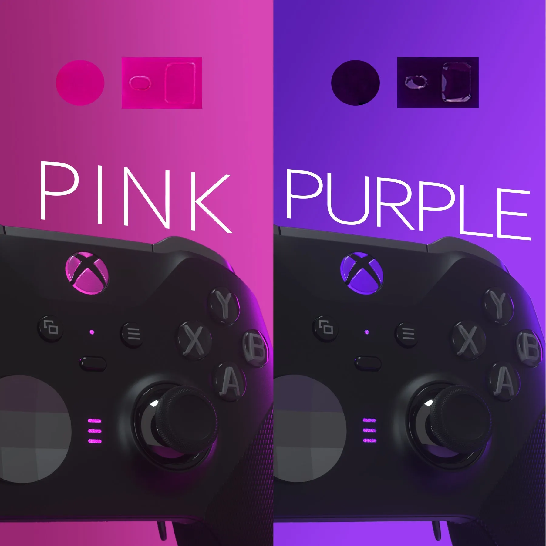 eXtremeRate Custom Home Guide Button LED Mod Stickers for Xbox One Elite Series 2 Controller with Tools Set, DIY Transparent Colorful Logo Sticker for Xbox One Elite V2 Controller - 30pcs in 6 Colors - MSXBM001